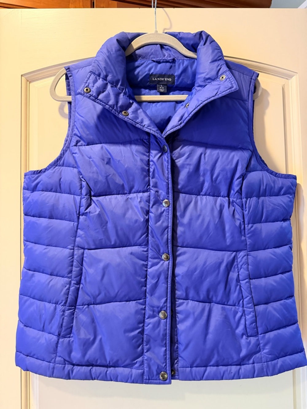 Lands' End Women's Royal Blue Quilted Puffer Vest